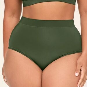 Lane Bryant Cacique Comfort Bliss High Waist Dark Olive Green Panty 22/24 Nwt
